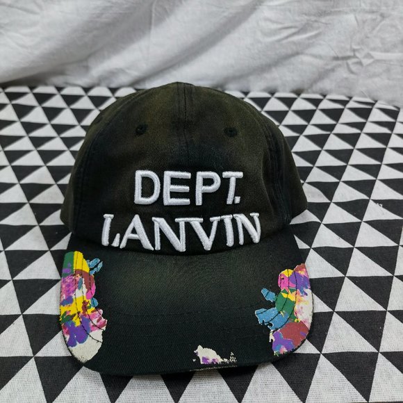 Lanvin Gallery Dept. x Lanvin Logo Splatter Paint Baseball Cap - Picture 1 of 5